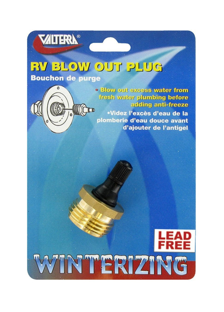 Blow Out Plug - Brass w/ Valve P23518LFVP