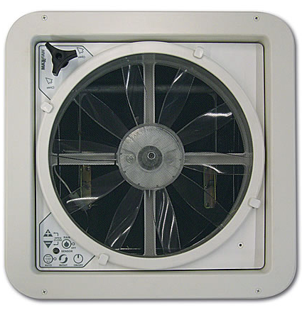 MaxxAir Fan Plus - Electric Lift - Smoke - 00-04500K