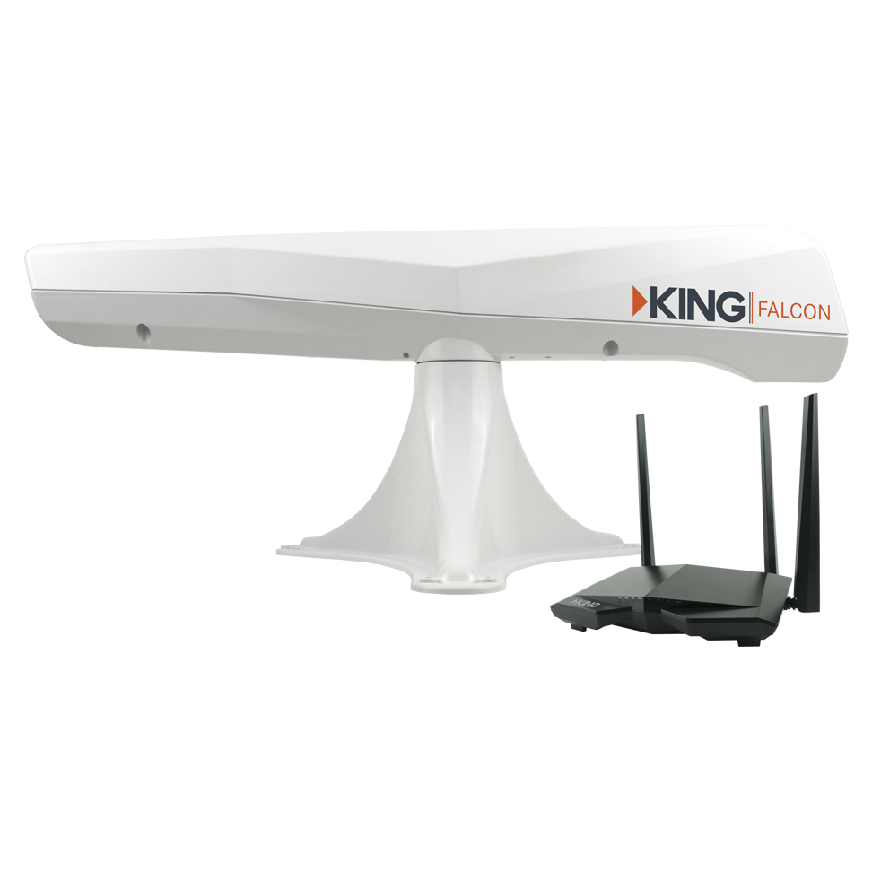 King Falcon Automatic Directional Wi-Fi Antenna w/Extender -white