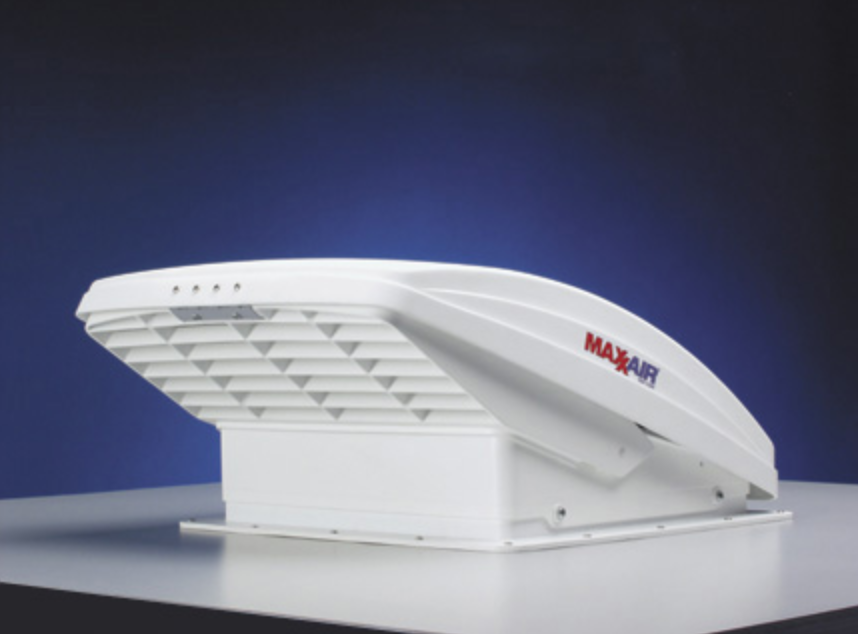 MaxxAir Fan Deluxe - Electric Lift - White- 00-07000K