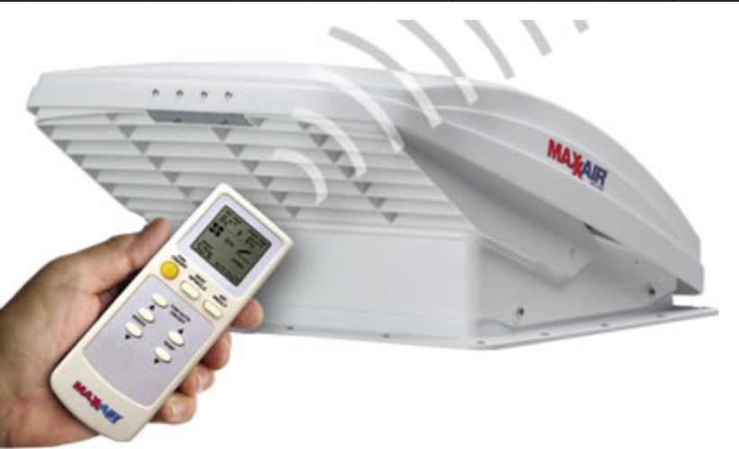 MaxxAir Fan Deluxe - Electric Lift - White- 00-07000K