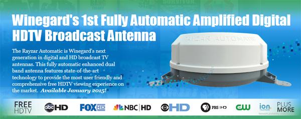 Rayzar Automatic Amplified HD TV Antenna - Black